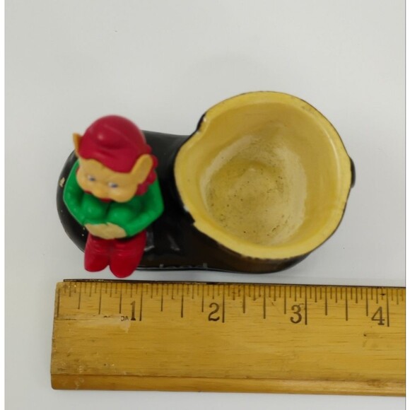 Vintage Elf Knee Hugging Leprechaun On Chalkware Boot Ireland 1975 - Picture 6 of 16